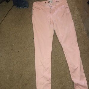Pink skinny jeans